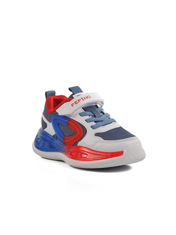 Beyaz Cırtlı Hafif Erkek Çocuk Spor Ayakkabı 1890 P - Görsel 4