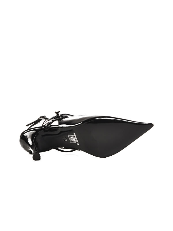 Siyah İnce Topuklu Kadın Abiye Ayakkabı 658228 Z - Görsel 6