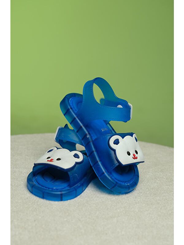 Eva Işıklı Kaydırmaz Tabanlı Figürlü Unisex Çocuk Sandalet Terlik - Görsel 3