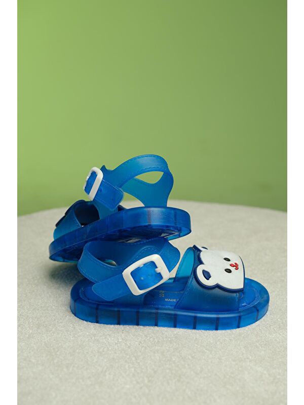 Eva Işıklı Kaydırmaz Tabanlı Figürlü Unisex Çocuk Sandalet Terlik - Görsel 4