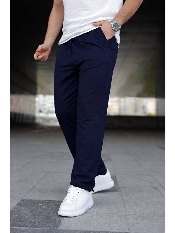 Comstar Erkek Trend Baskılı Jogger Lacivert Baggy Eşofman Altı