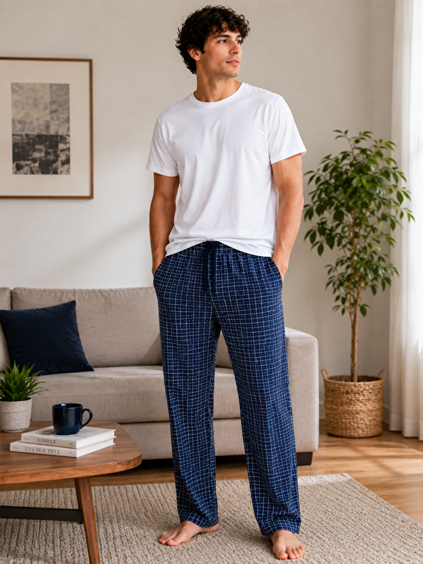 Formo Erkek %100 Doğal Pamuk Yüksek Kaliteli Rahat Kalıp Basic Pijama Takımı