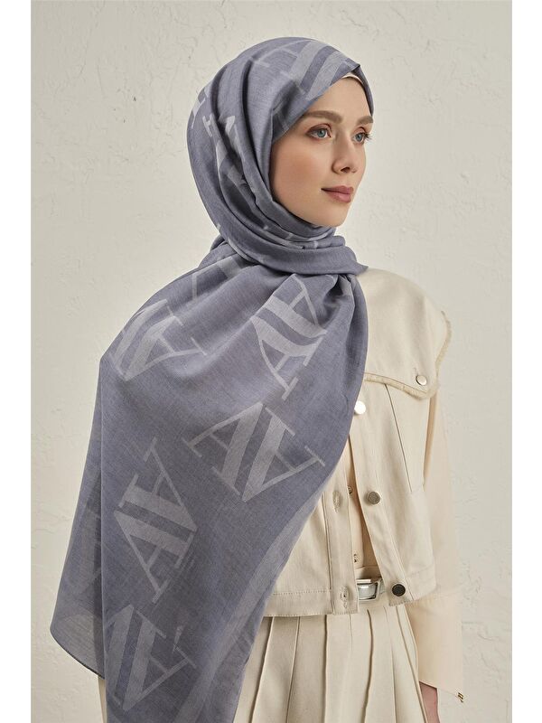 ARMİNE Woolair Harf Monogram Şal 2 26