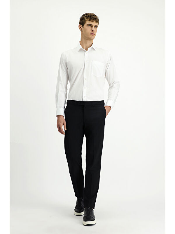 Kiğılı Slim Fit Dar Kesim Yünlü Klasik Kumaş Pantolon