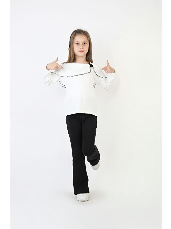 Modanino Kız Çocuk 2'li Takım (Pantolon+Bluz) 3-9 Yaş 12506