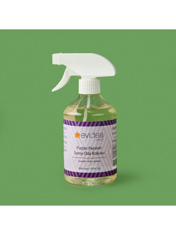 Evidea Deco Purple Passion Sprey Oda Kokusu - Şeffaf - 500 ml