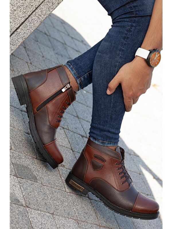 D0401 Unisex Taban Dahil Komple Kürklü Kışlık Kar Botu - Görsel 4