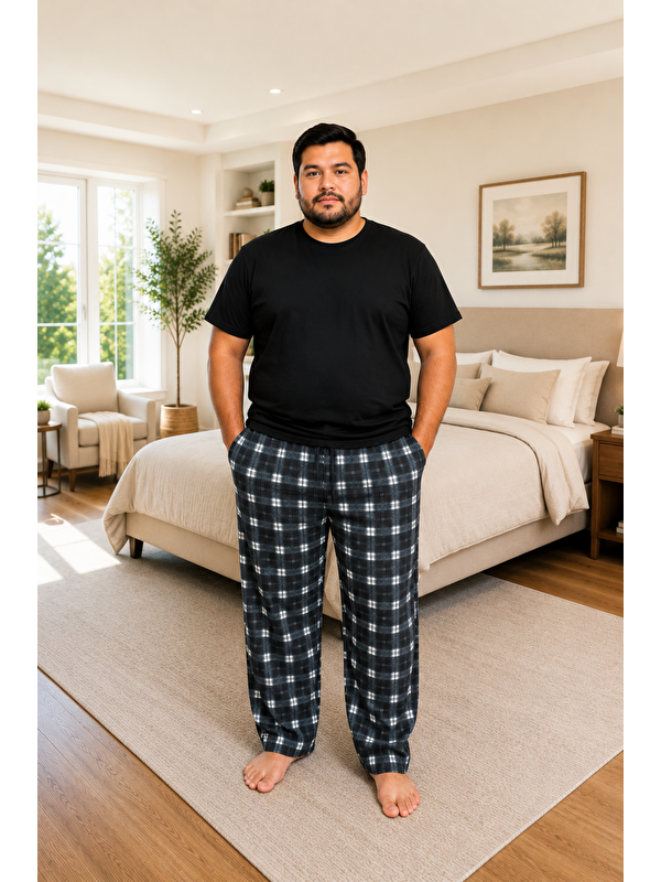 Formo Erkek %100 Doğal Pamuk Büyük Beden Yüksek Kalite Battal Pijama Takımı