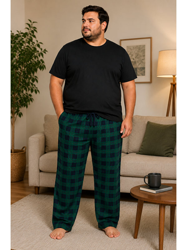 Formo Erkek %100 Doğal Pamuk Büyük Beden Yüksek Kalite Battal Pijama Takımı