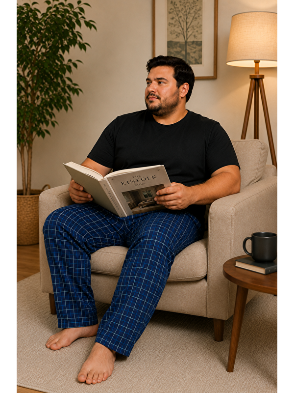 Formo Erkek %100 Doğal Pamuk Büyük Beden Yüksek Kalite Battal Pijama Takımı