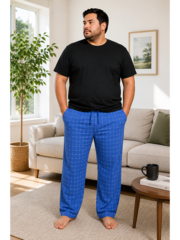 Formo Erkek %100 Doğal Pamuk Büyük Beden Yüksek Kalite Battal Pijama Takımı
