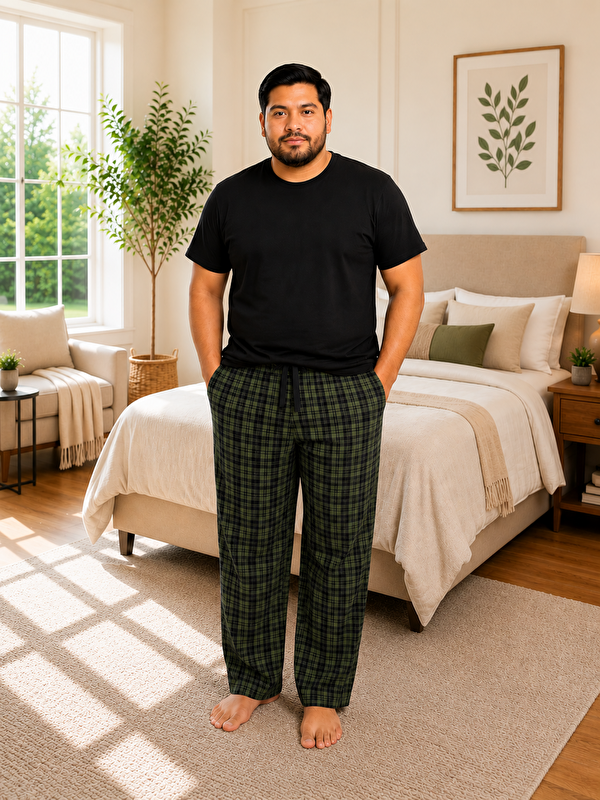 Formo Erkek %100 Doğal Pamuk Büyük Beden Yüksek Kalite Battal Pijama Takımı