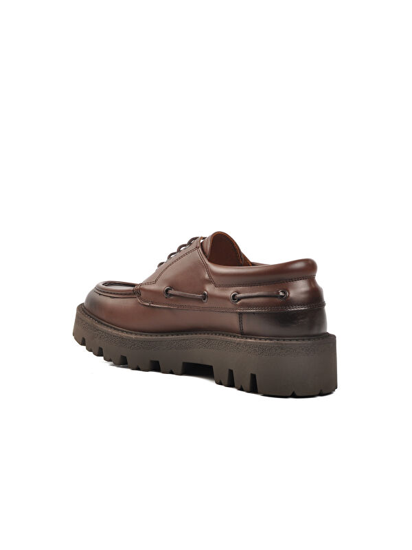 Kahve Hakiki Deri Erkek Klasik Ayakkabı Premium 4008 M - Görsel 5