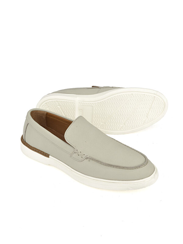 Erkek Hakiki Deri Ayakkabı 1511007ZB04 Bej - Görsel 5