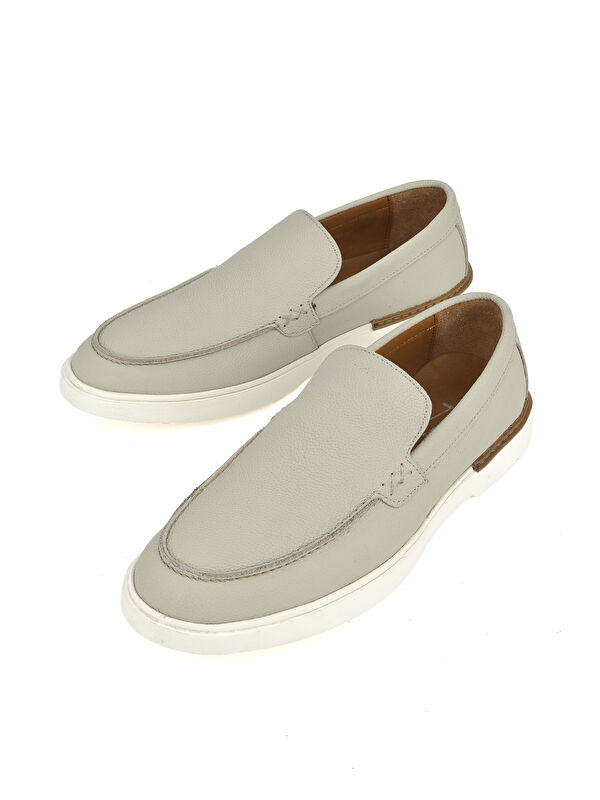 Erkek Hakiki Deri Ayakkabı 1511007ZB04 Bej - Görsel 6