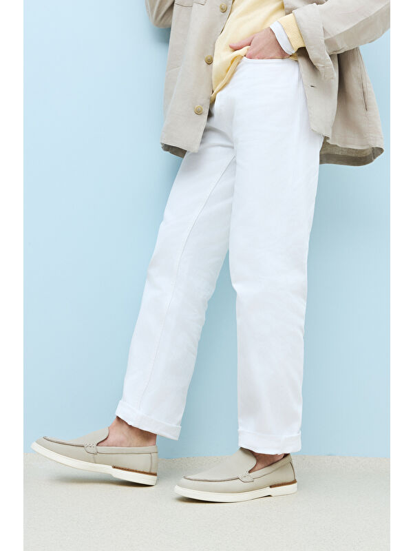 Erkek Hakiki Deri Ayakkabı 1511007ZB04 Bej - Görsel 7