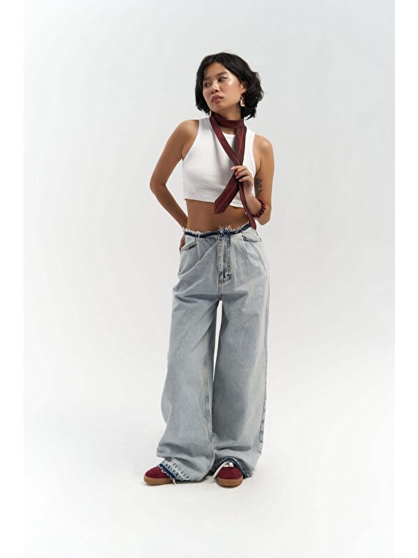 Mai Collection Leony Bel Detay Mavi Jeans