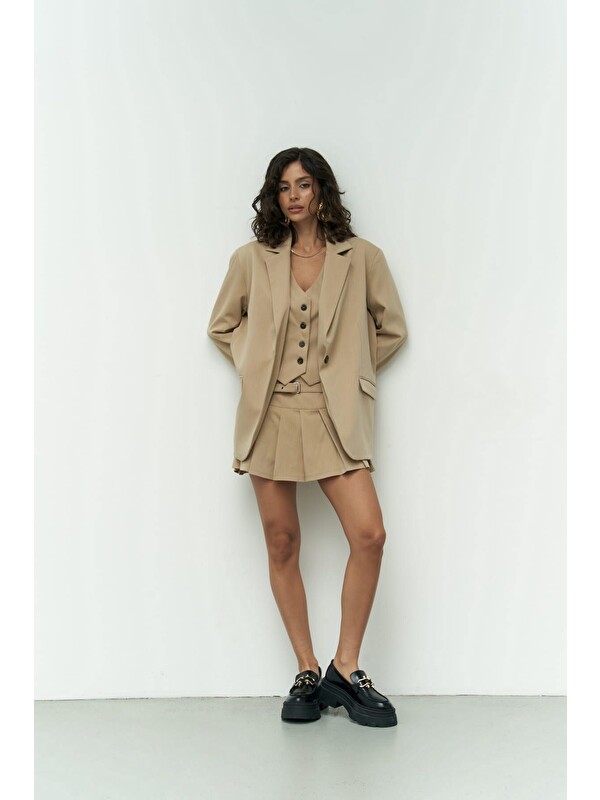 Mai Collection Pietro Yelekli Vizon Blazer