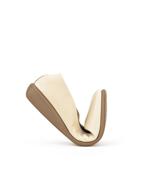 Ziya Ayakkabi Bej Ziya Ayakkabi Hakiki Deri Kadın Konfor Babet 1511050Z2220