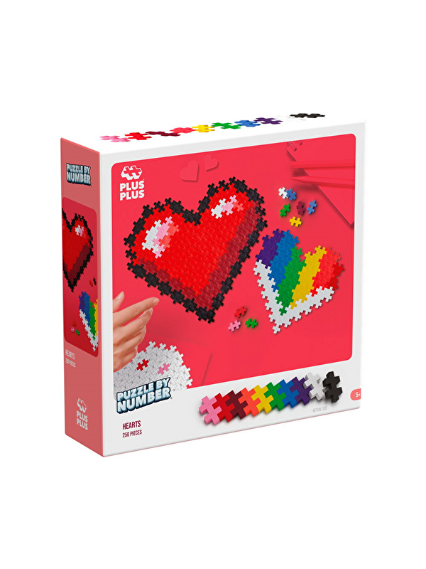 Mucit Panda Plus-Plus Puzzle by Number Hearts (250 Parça)
