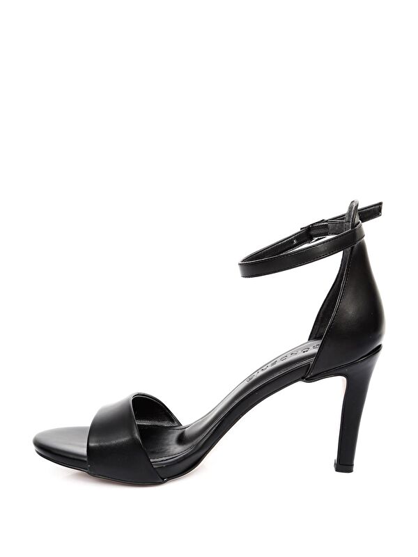 SİYAH İnce Ökçeli Platformlu Bantlı Kadın Topuklu Ayakkabı 37804 - Görsel 7