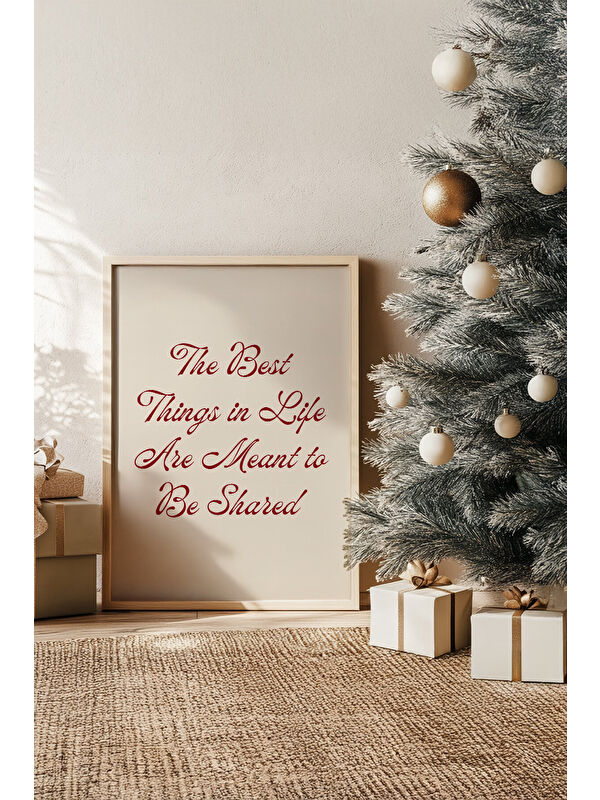 Artavessa Tek Parça Gerçek Ham Ahşap Çerçeveli Yılbaşı(New Year) Temalı Tablo - Model 99 - NWYEARSNGMDL99-3348
