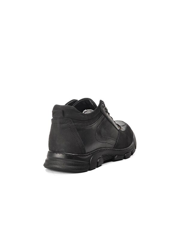 Siyah Hakiki Deri ErkekYürüyüş ve Koşu Ayakkabısı4395 - Görsel 5