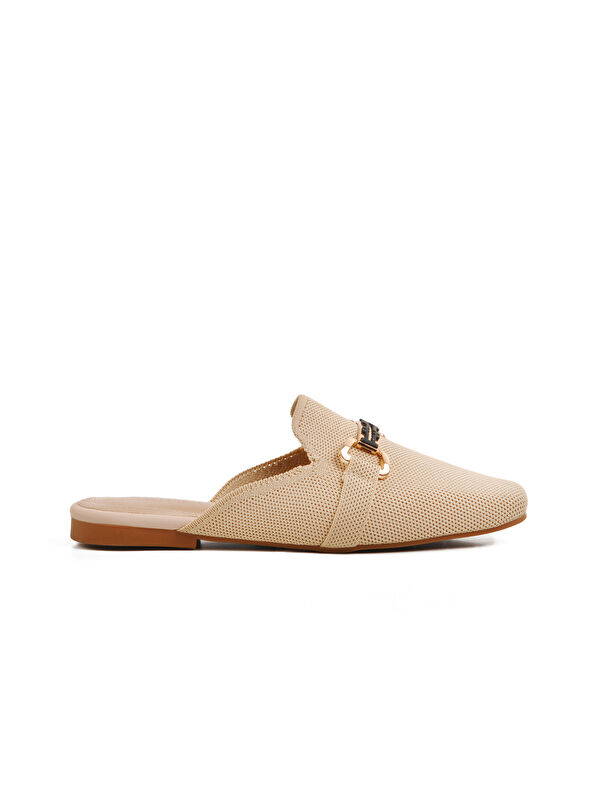 Bej Triko Hafif İnce Taban Önü Kapalı Kadın Terlik 277132 Z - Görsel 2