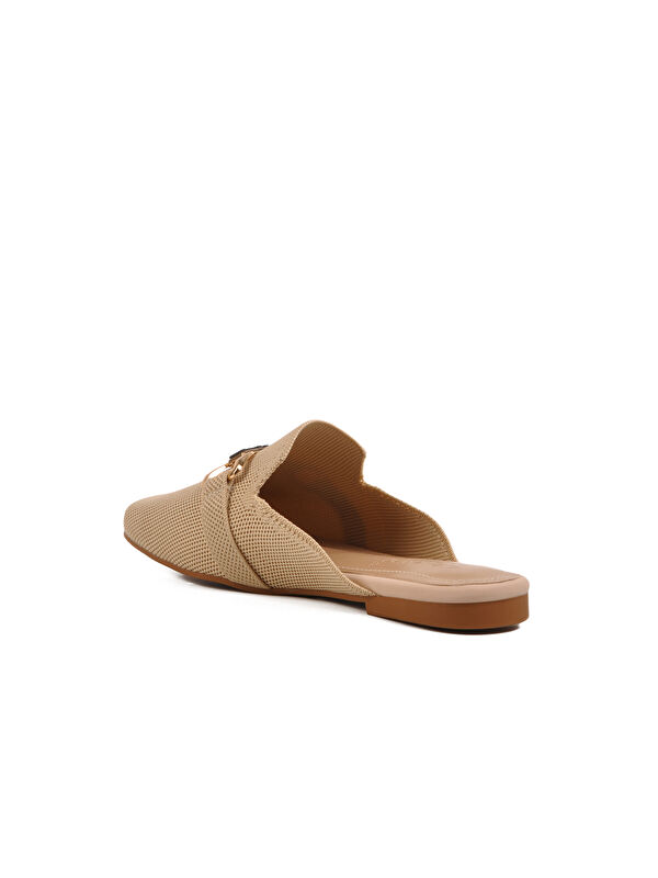 Bej Triko Hafif İnce Taban Önü Kapalı Kadın Terlik 277132 Z - Görsel 5