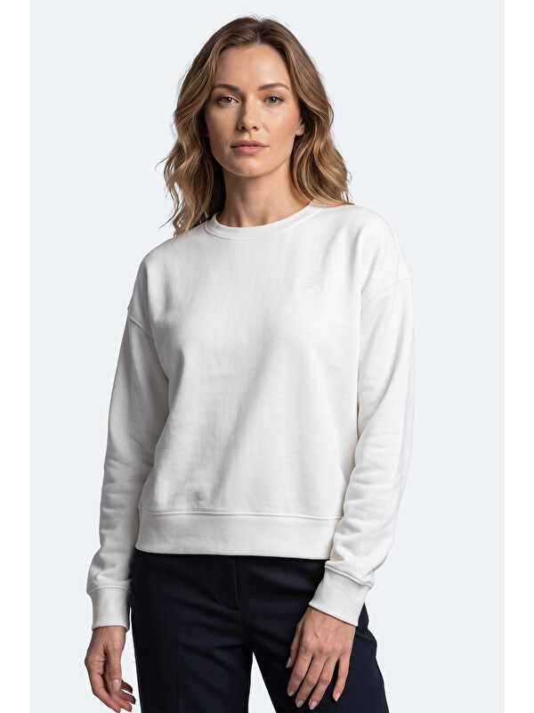 SLAZENGER KUNTO I Kadın Ekru Sweatshırt