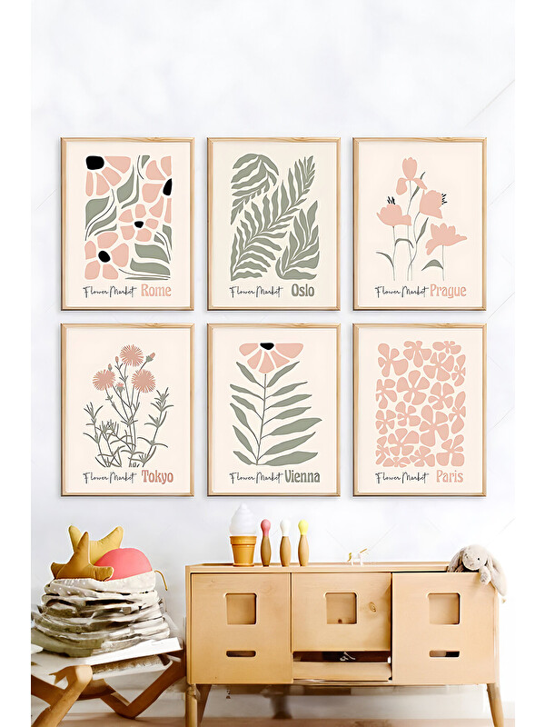 Artavessa 6 Parça Çerçeve Görünümlü Mdf Tablo Seti - ARTSYCLLCT14-2030