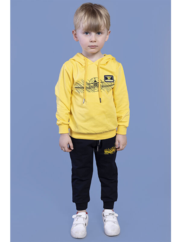 Toontoykids Erkek Çocuk Kapüşonlu Baskılı EşofmanTakımı