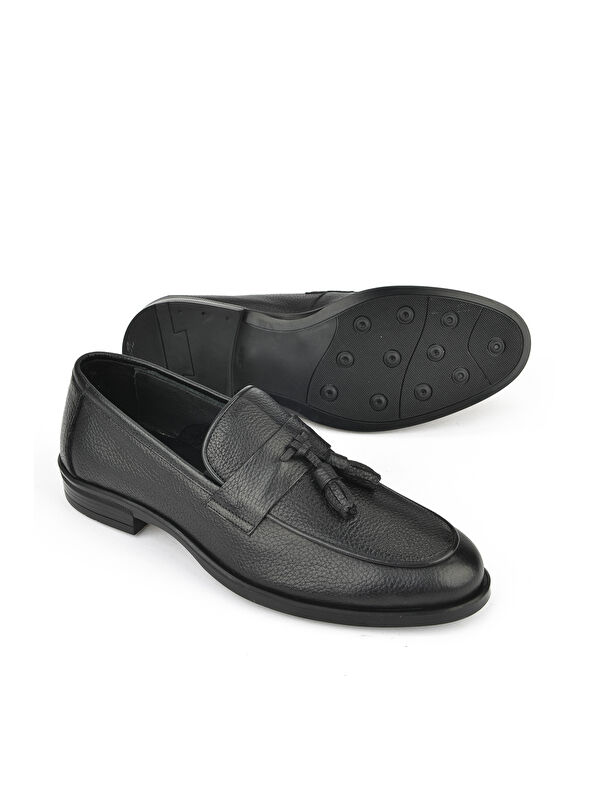 Erkek Hakiki Deri Ayakkabı 151986Z4074 Siyah - Görsel 5