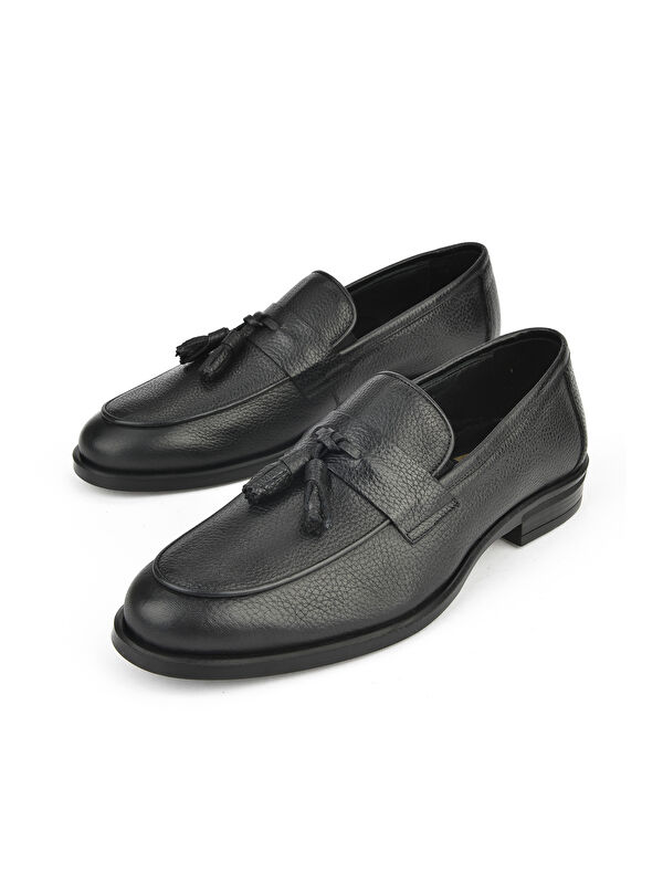 Erkek Hakiki Deri Ayakkabı 151986Z4074 Siyah - Görsel 6