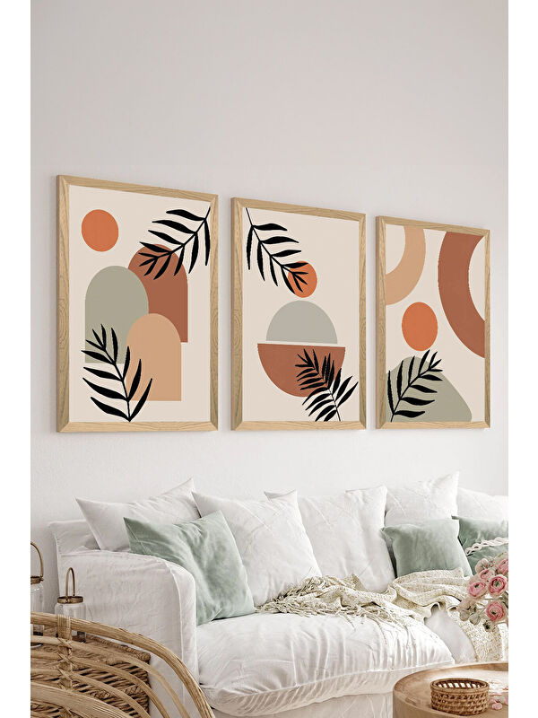 Artavessa 3 Parça Ahşap Çerçeve Görünümlü Mdf Tablo Seti - ERSYCRVSZ3SET26 - 20 x 30