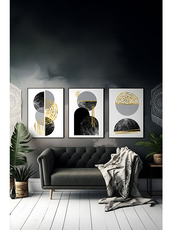 Artavessa 3 Parça Çerçeve Görünümlü Mdf Tablo Seti - ARTSYCLLCT17-2030