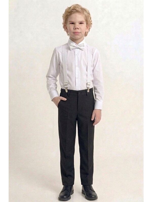 Mnk Baby & Kids Beyaz Gömlekli Erkek Çocuk Takım M00787