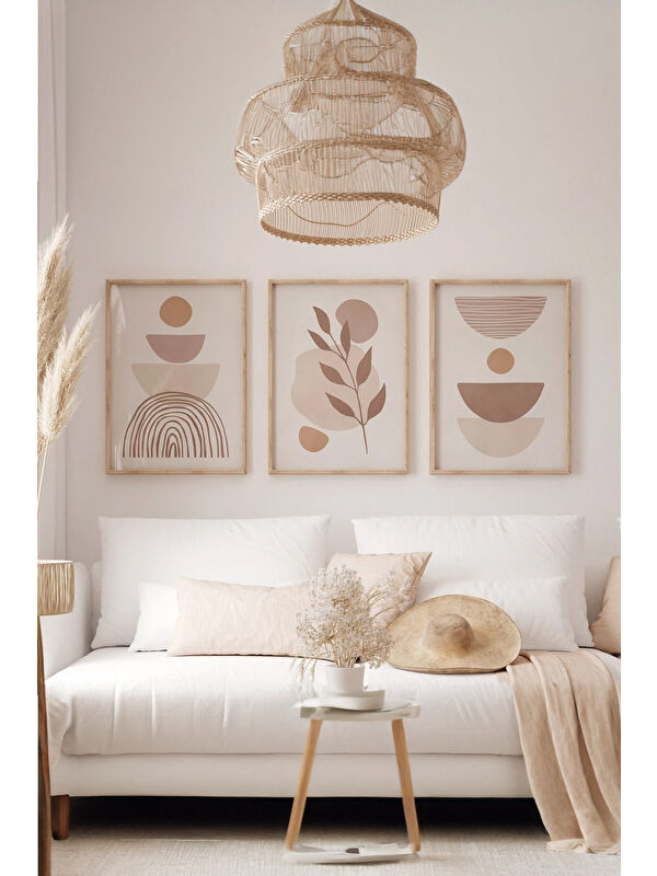 Artavessa Gerçek Ahşap Çerçeveli 3 Parça 3D Poster Tablo Seti - 3DARTSOHOSET45-1520