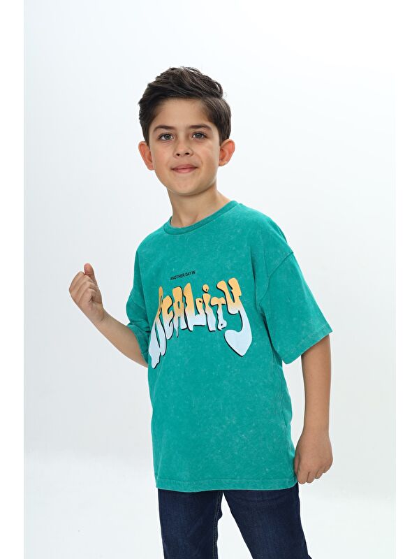 Toontoykids Erkek Çocuk Reality Baskılı Tişört
