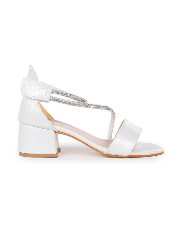 Pisar Vakko Günlük Kız Çocuk 4 Cm Topuklu Sandalet Abiye Ayakkabı - Görsel 4