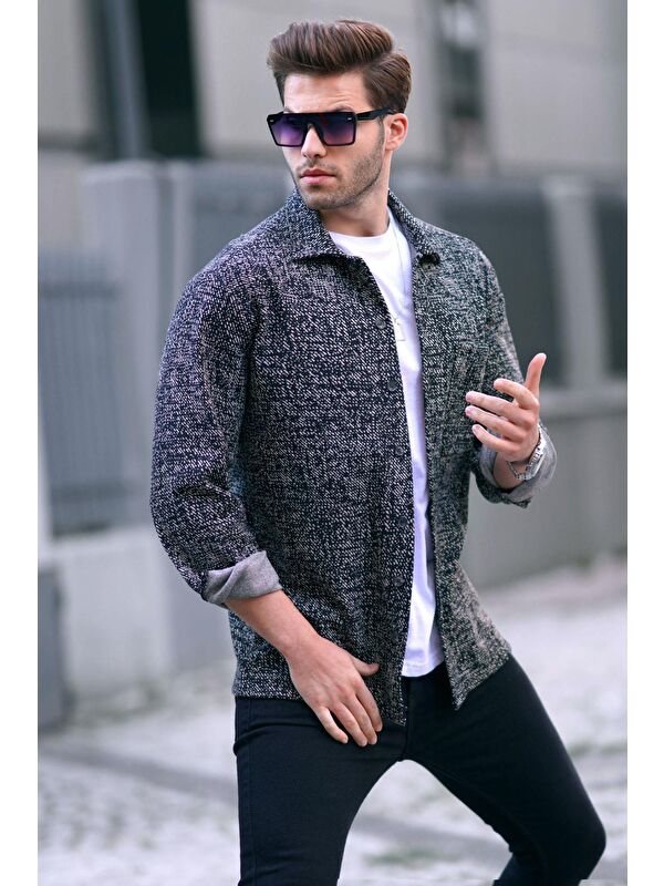 Madmext Bordo Desenli Regular Fit Erkek Gömlek 6717
