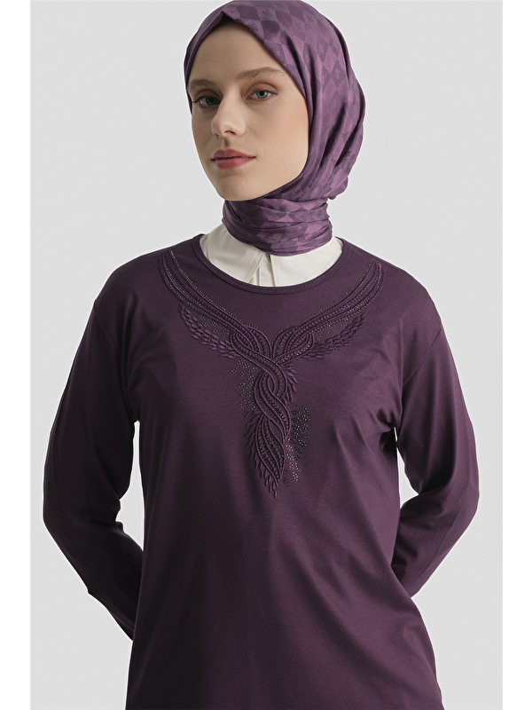 ARMİNE Penye 24Yd9021 Mürdüm