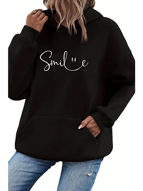 Oksit Ön Yazı Baskılı İçi Pamuklu Unisex Sweatshirt