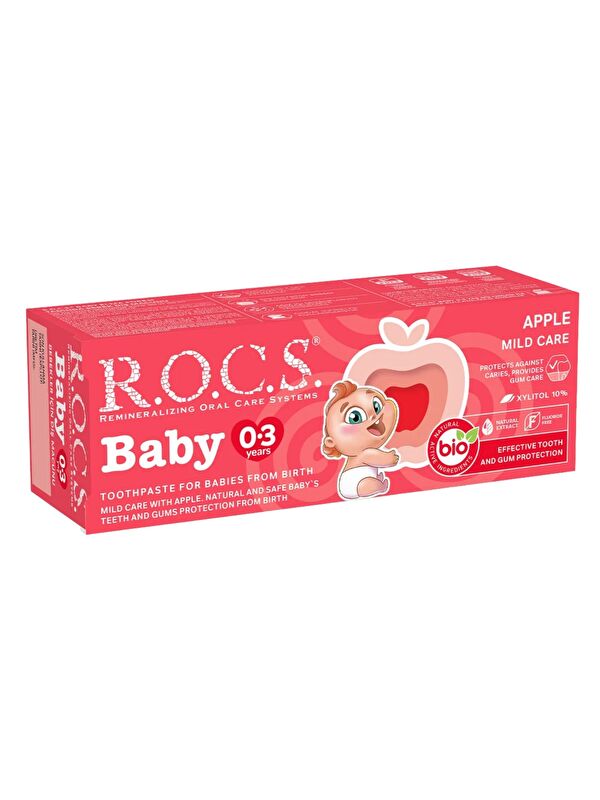 Rocs Baby Diş Macunu Elma Püresi 0-3 Ay