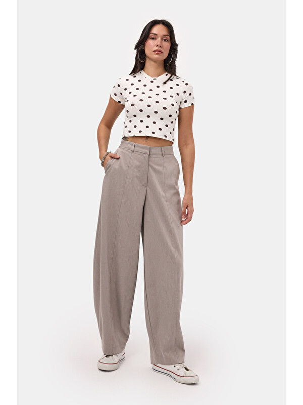 It's Basic Kadın Gri s6-57 Skater Balon Fit Pantolon
