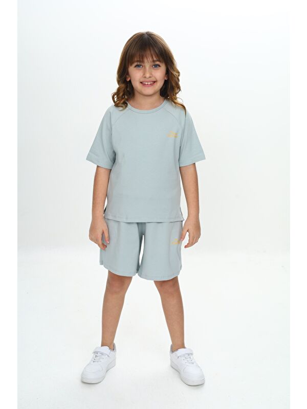 Toontoykids Kız Çocuk Göğsü Yazı Baskılı Şortlu Takım