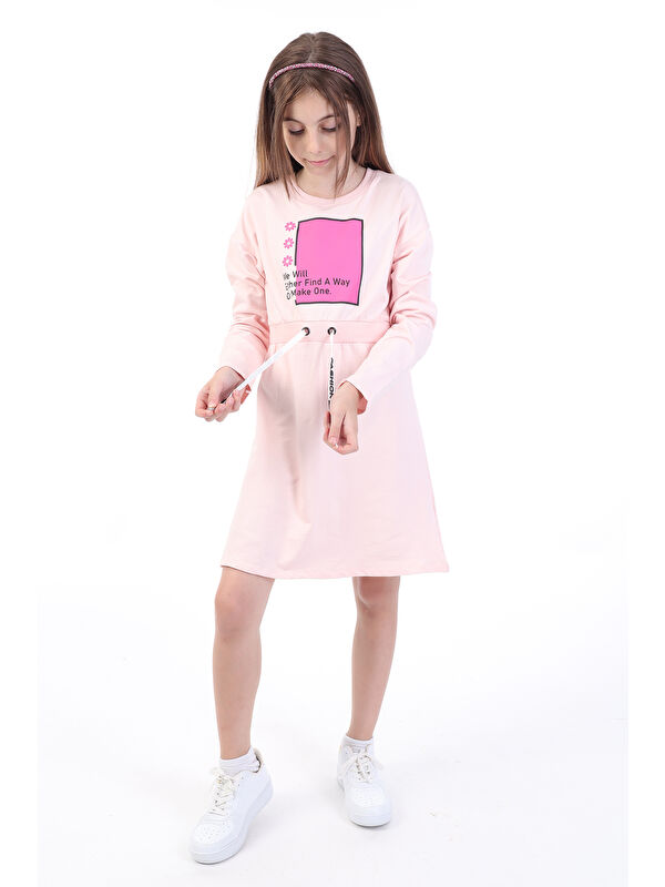 Toontoykids Kız Çocuk Baskılı Elbise