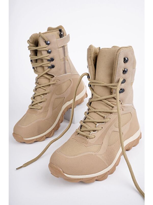 LOVAX Tactical Askeri Fermuarlı ve Bağcıklı Postal Çöl Botu - Görsel 3