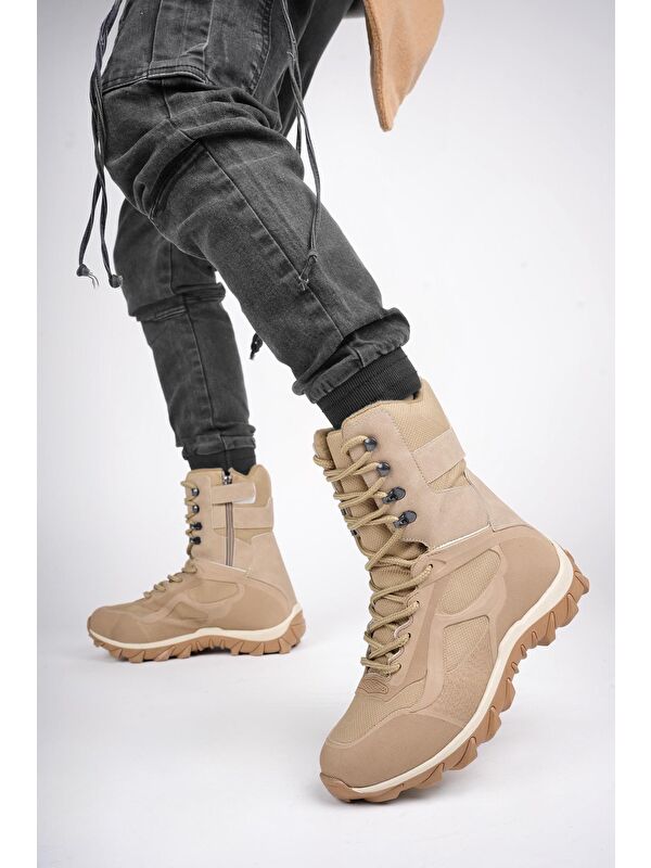 LOVAX Tactical Askeri Fermuarlı ve Bağcıklı Postal Çöl Botu - Görsel 9