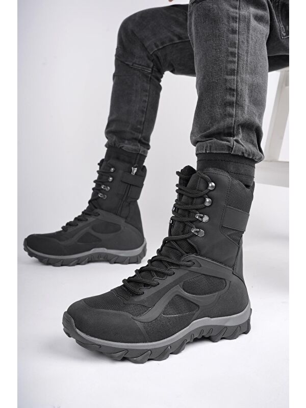 LOVAX Tactical Askeri Fermuarlı ve Bağcıklı Postal Çöl Botu - Görsel 8